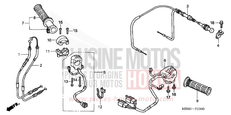 COMMUTATEUR/CABLE von VTR "FireStorm" ITALIAN RED (R157) von 2005